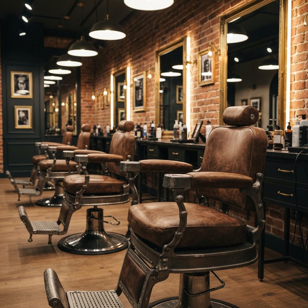 Luxury barbershop interior